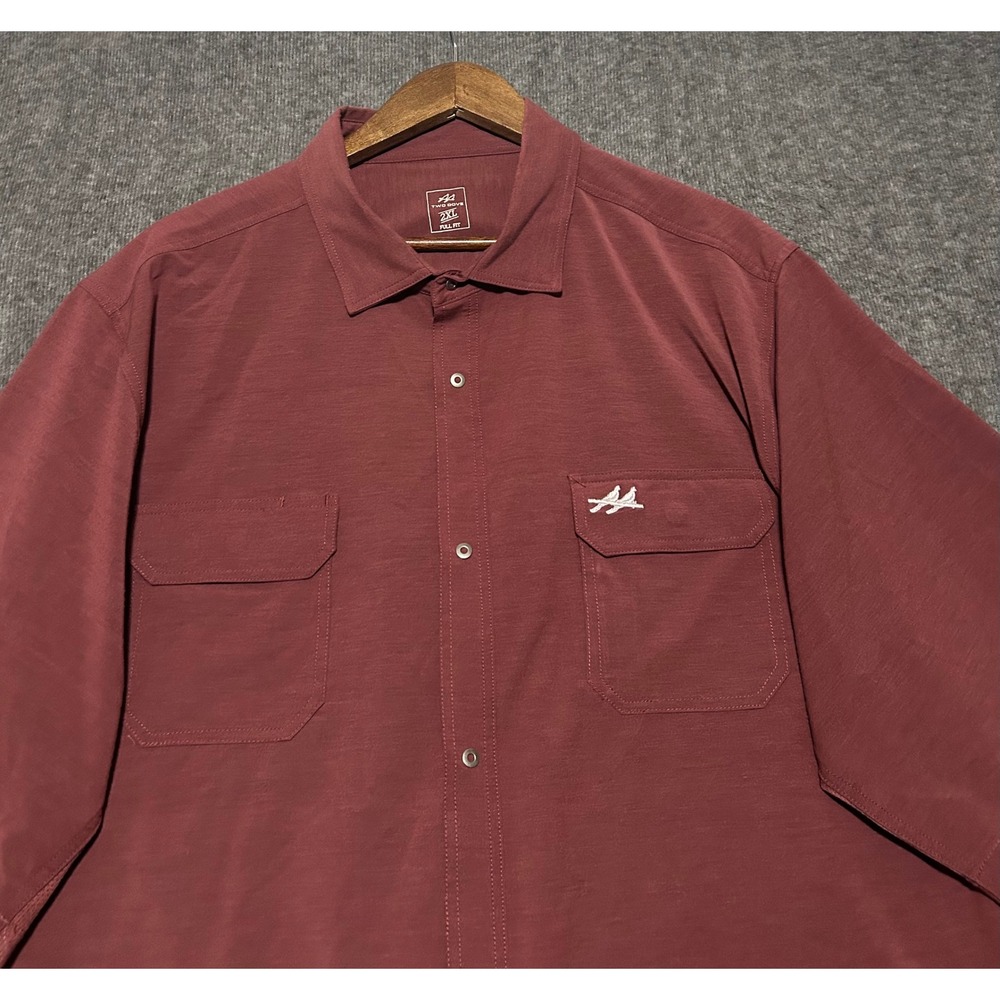 Two Dove Rio Ultimate Outdoor Blend SS Shirt Mens Size 2XL Maroon The Brazos